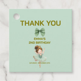Mint Green Little Princess Ball Favor Tags フェイバータグ