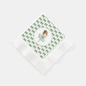 Mint Green Little Princess Ball Paper Napkin 縁ありカクテルナプキン (角)