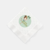 Mint Green Little Princess Ball Paper Napkin 縁ありカクテルナプキン (角)