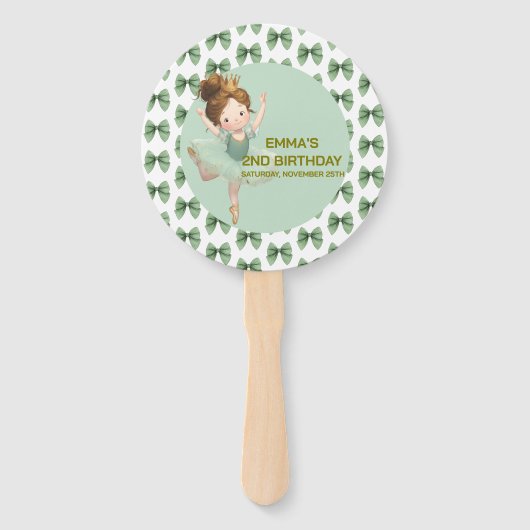 Mint Green Little Princess Ball Set of Fans ハンドファン (正面)