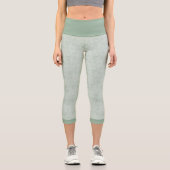 Mint green marble print leggings カプリレギンス (正面)
