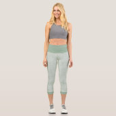 Mint green marble print leggings カプリレギンス (正面)