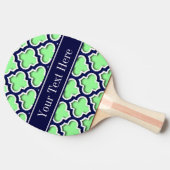 Mint Green, Navy Morocco #5DS Navy Name Monogram 卓球ラケット (横)