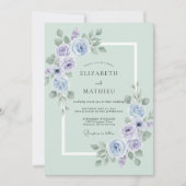 Mint Green Peaceful Springtime Wedding 招待状 (正面)