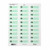 Mint Green Photo Graduation Return Address Labels ラベル (フルシート)