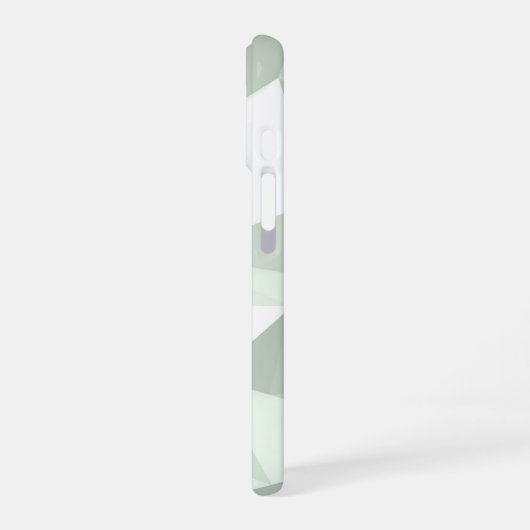 Mint Green Polygon Geometric iPhone 16ケース (左側面)
