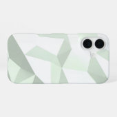 Mint Green Polygon Geometric iPhone 16ケース (裏面横)