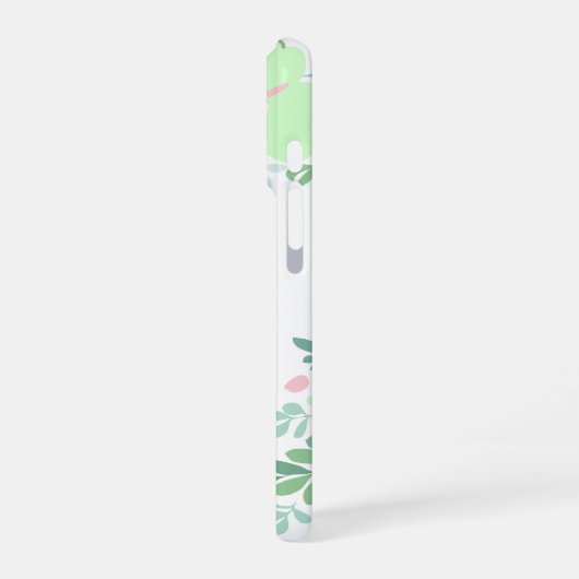 Mint Green Poodle | Custom Floral Dog Mom iPhoneケース (左側面)