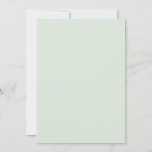 Mint Green Romantic Blossom Wedding 招待状 (裏面)