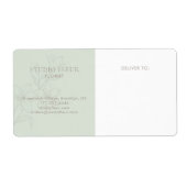 Mint Green | Simple Modern Florist Shipping Labels ラベル (正面)