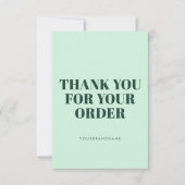Mint Green Snap Tag Share ビジネスサンクスカード サンキューカード (正面)