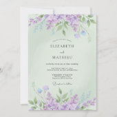 Mint Green Splendid Spring Wedding 招待状 (正面)