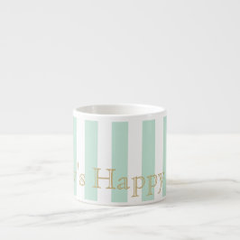 Mint Green Striped Espresso Mug エスプレッソカップ