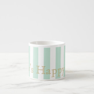 Mint Green Striped Espresso Mug エスプレッソカップ