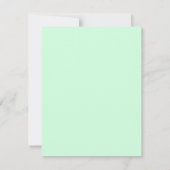 Mint Green Stylish Script Elegant Minimalist ノートカード (裏面)