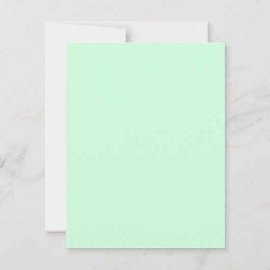 Mint Green Stylish Script Elegant Minimalist ノートカード (裏面)