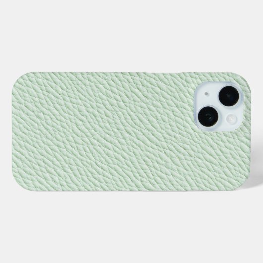 Mint Green Textured Leather Phone Case Case-Mate iPhoneケース (裏面 (横))