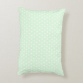 Mint Green Vintage Teddy Bear Nursery アクセントクッション (裏面(縦))