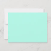 Mint Green Wavy Frame Note Card 招待状 (裏面)