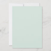 Mint Green Whimsical Botanical Wedding 招待状 (裏面)