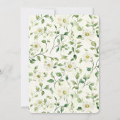 Mint Green White Butterflies Birthday 招待状 (裏面)