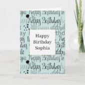 Mint Happy Birthday カード (正面)