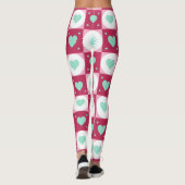 Mint Hearts & Retro Stars Leggings レギンス (裏面)