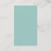 Mint hummingbird elegant minimal cute visit card 名刺 (裏面)