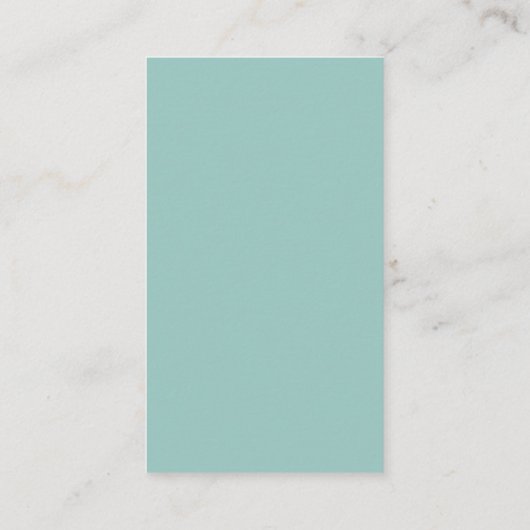 Mint hummingbird elegant minimal cute visit card 名刺 (裏面)