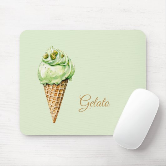Mint Ice Cream Gelato Birthday  マウスパッド (マウス)