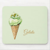 Mint Ice Cream Gelato Birthday  マウスパッド (正面)