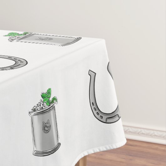 Mint Julep Cocktails and Horseshoes Derby Party テーブルクロス (インサイチュ)