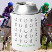 Mint Julep Cocktails & Horseshoe Pattern Race Day  缶クーラー