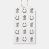 Mint Julep & Horseshoe Pattern Derby Party Favor ギフトタグ (正面)