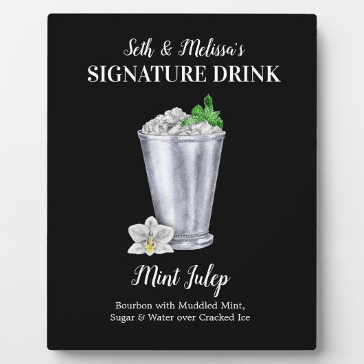 Mint Julep ・ PERSONALIZE this Signature Drink フォトプラーク (正面)