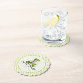 Mint Julep Recipe Derby Party Modern Watercolor ペーパーコースター (インサイチュ)