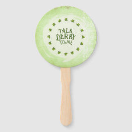 Mint Leaf Talk Derby To Me Modern Watercolor Party ハンドファン