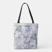 Mint, Lilac & Gold Hydrangea Personalized Tote トートバッグ (裏面)