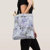 Mint, Lilac & Gold Hydrangea Personalized Tote トートバッグ (クローズアップ)