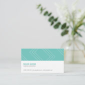 Mint minimalist modern simple feminine chic card 名刺 (スタンド正面)