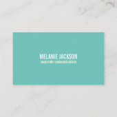 Mint minimalist modern simple feminine chic card 名刺 (裏面)