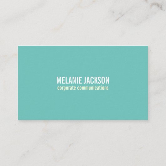 Mint minimalist modern simple feminine chic card 名刺 (裏面)