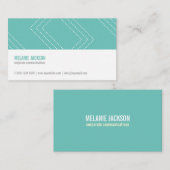Mint minimalist modern simple feminine chic card 名刺 (正面/裏面)