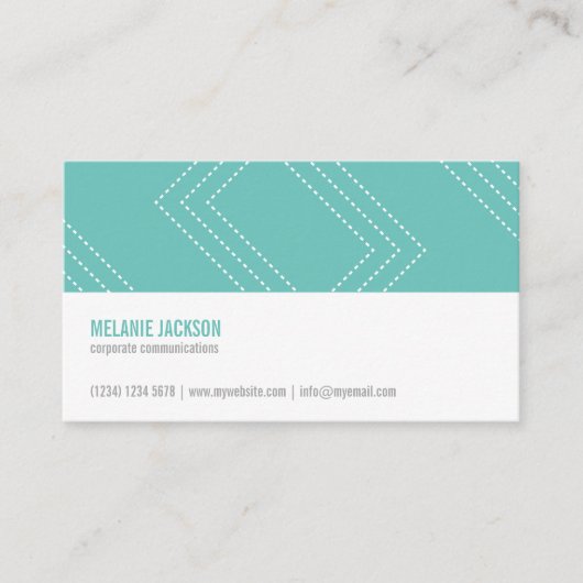 Mint minimalist modern simple feminine chic card 名刺 (正面)