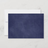 Mint & Navy Blue ChalkboardアールデコRSVPカード 出欠カード (裏面)