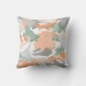 Mint Peach Orange Palette Splatter クッション (裏面)