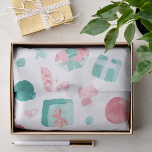 Mint & Pink CANDY Christmas Tissue Paper 薄葉紙 (ギフト)