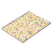 Mint Pink Yellow Green Fruity Dots  ノートブック (左側)