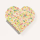 Mint Pink Yellow Green Fruity Dots  ノートブック (正面)