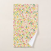 Mint Pink Yellow Green Fruity Dots  バスタオルセット (ハンドタオル)